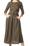 Tie Top in Black Stripe