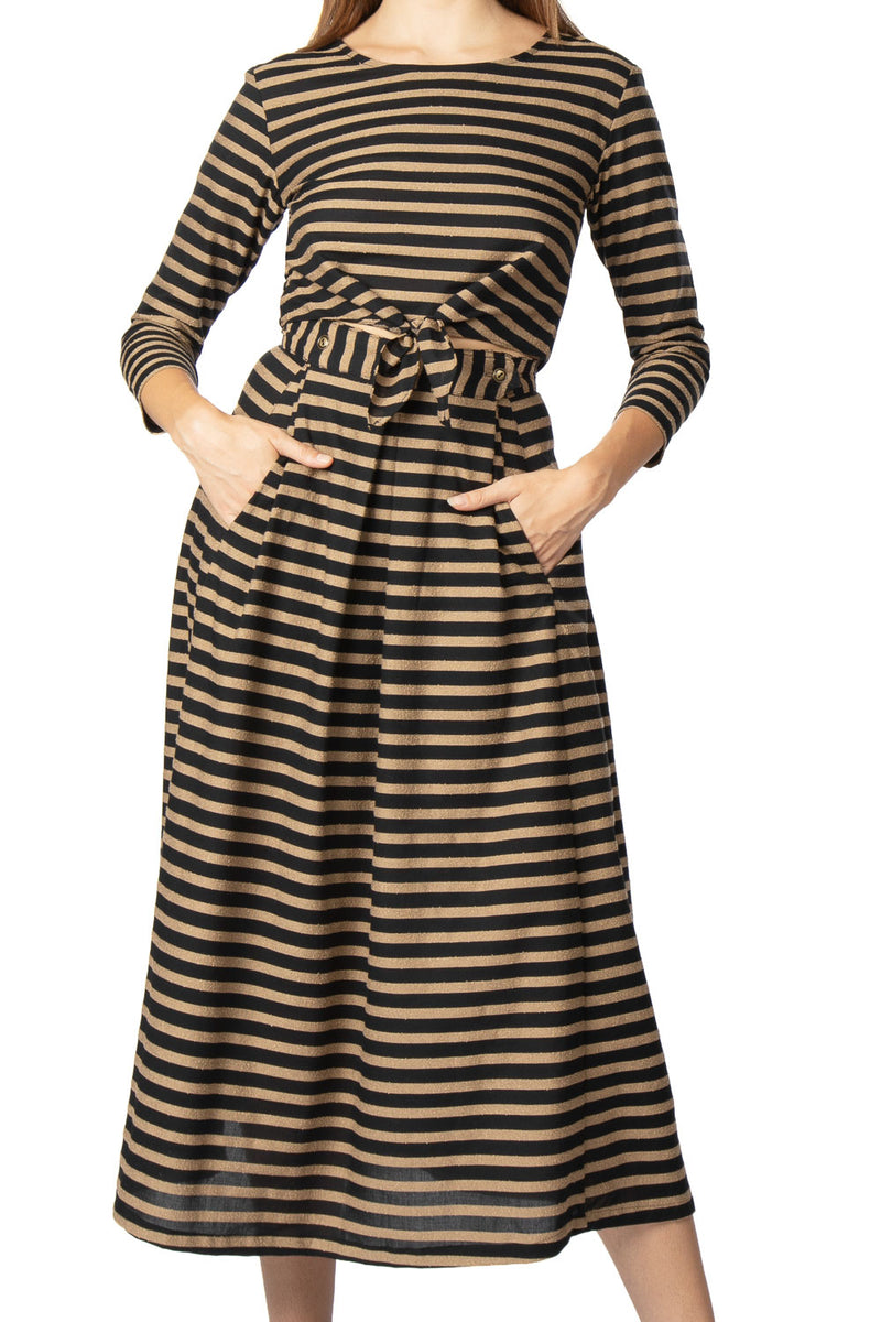 Tie Top in Black Stripe