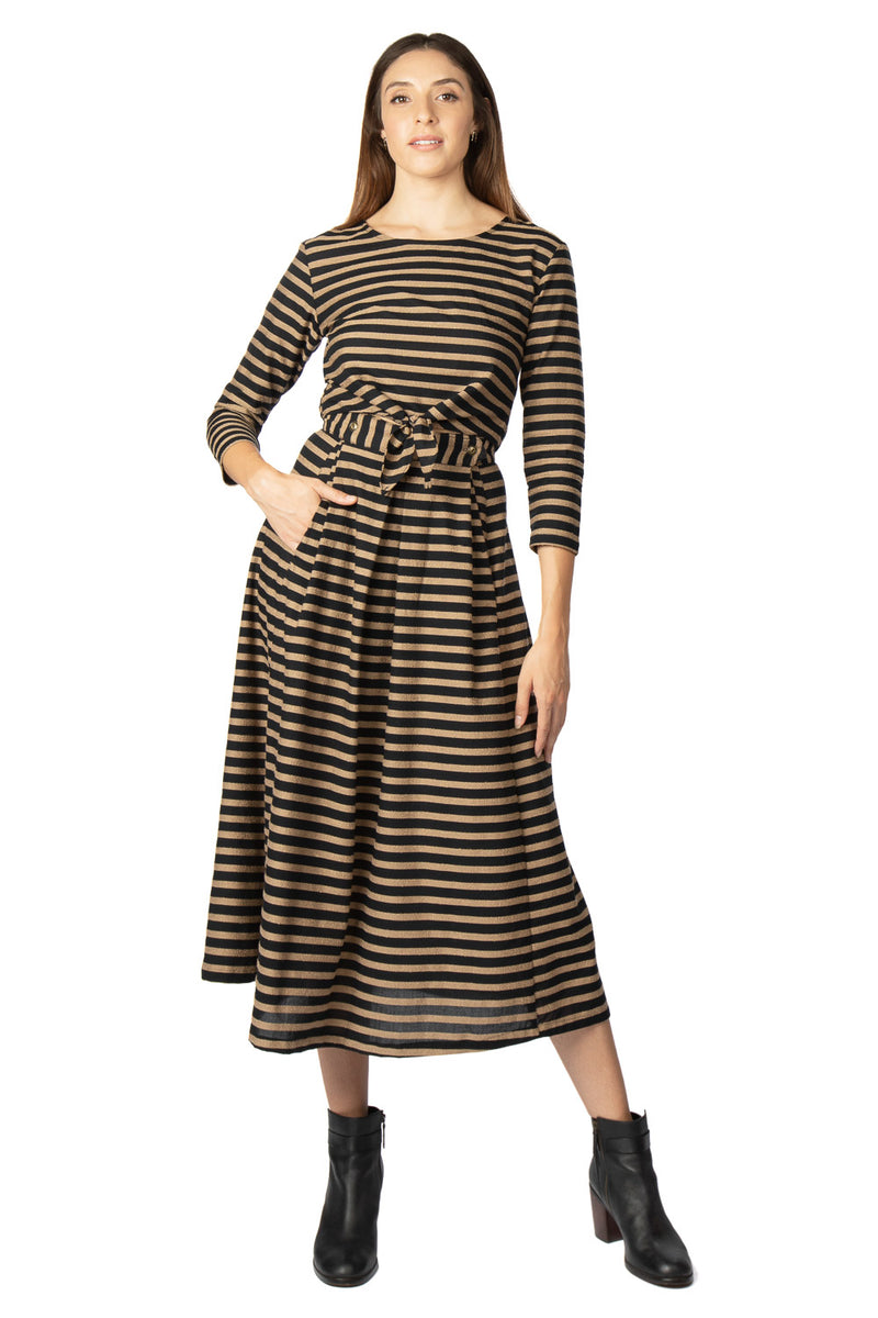 Rue Skirt in Black Stripe