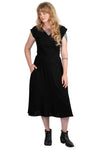 Xena Dress in Black Linen