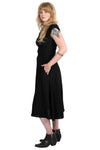 Xena Dress in Black Linen