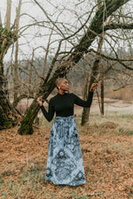 Maxi Wrap Skirt in Earth Worship