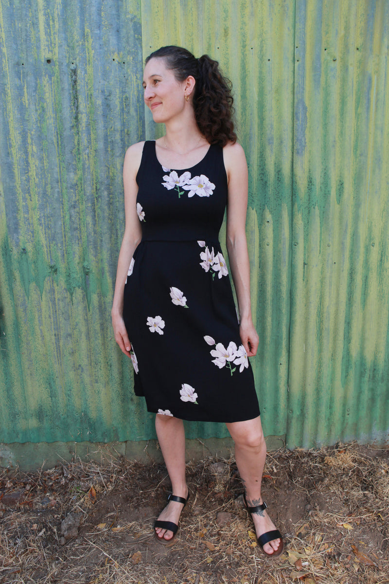 Hannah Dress in Black Magnolia