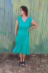 Xena Dress in Teal Challis