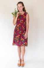 Pleiades Dress in Red Rose Dot