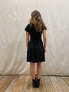 Dolman Dress in Black Linen