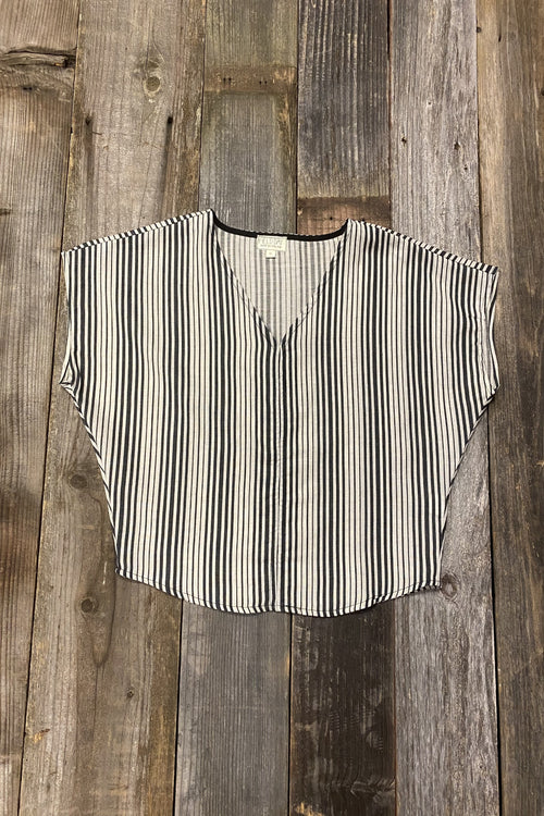 Dolman Top in Cotton Stripe