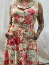 Sheet Dress in Peach Floral