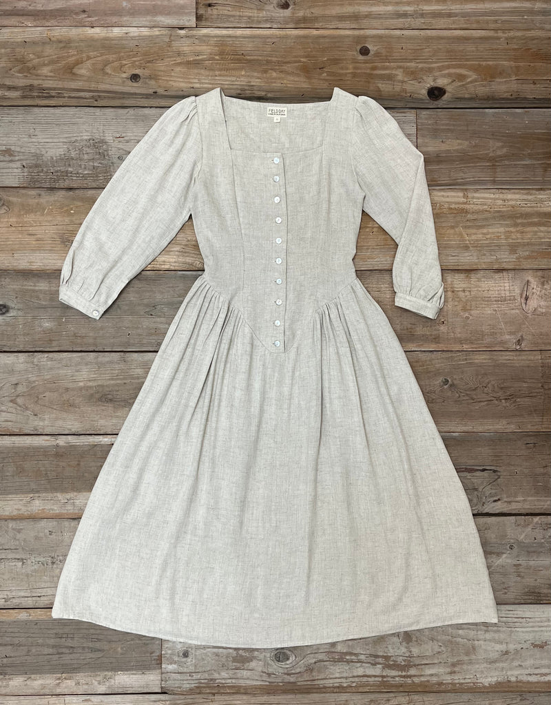 Prairie Dress in Oat Linen M Prairie Dress in Oat Linen M