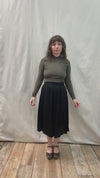 Monroe Wrap Skirt in Black Challis