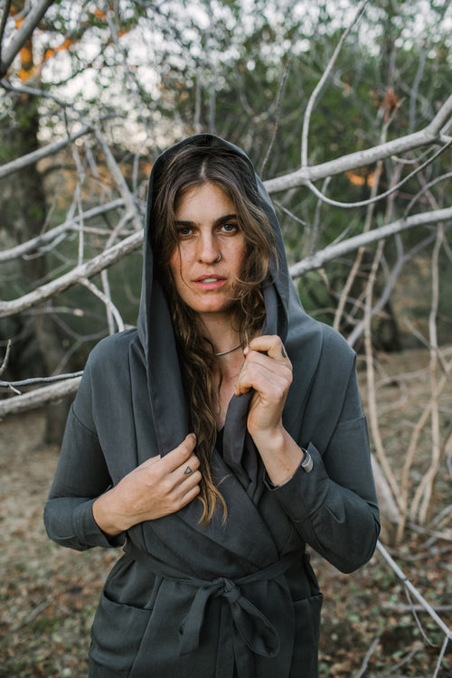 Mantle Jacket in Slate Tencel