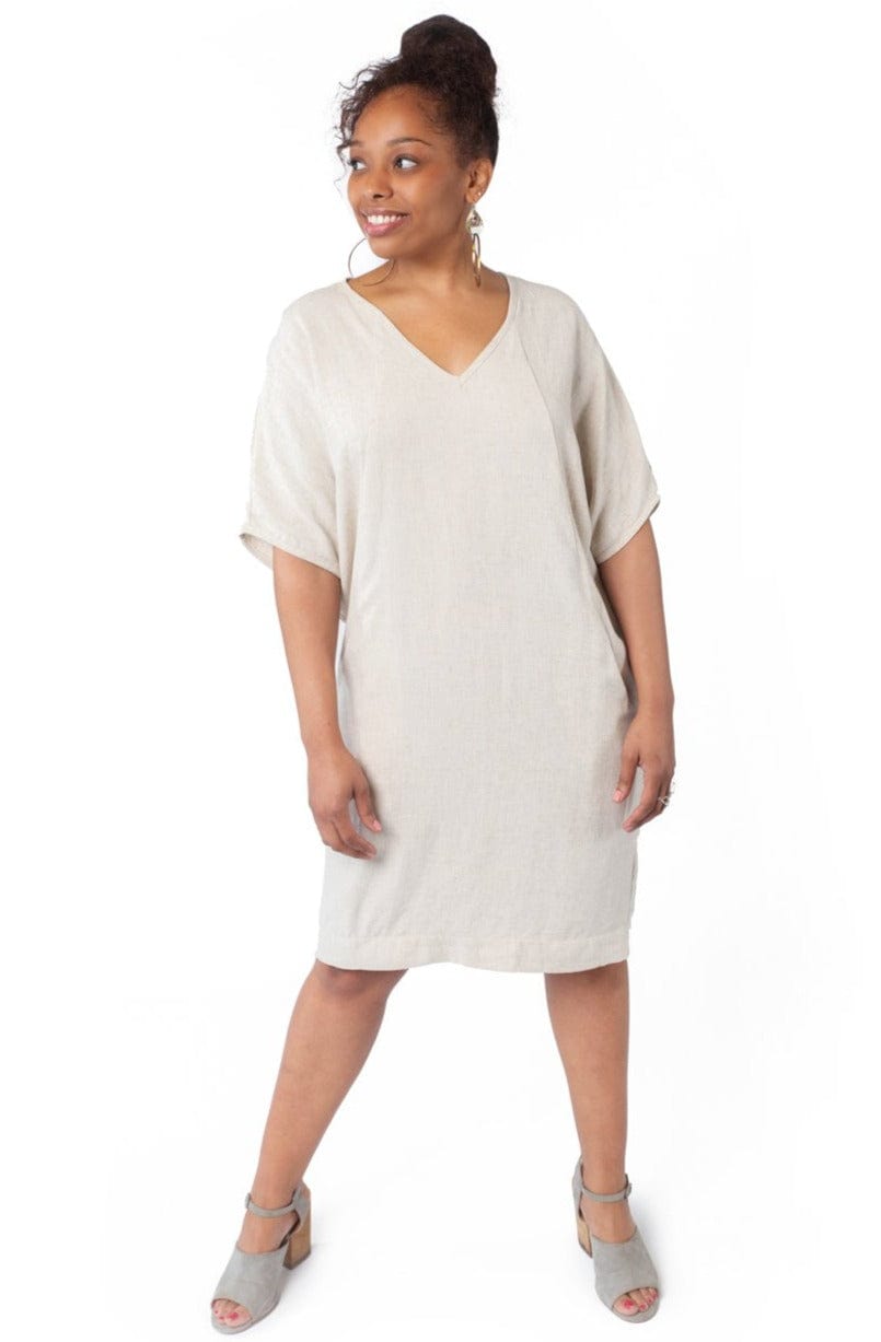 Cocoon Dress in Oat Linen 4X Cocoon Dress in Oat Linen 4X