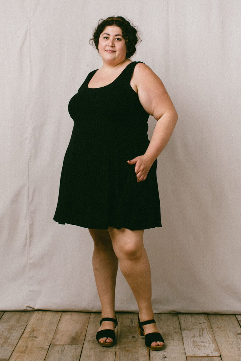 Delana Dress in Black Linen Field Day Delana Dress in Black Linen Field Day