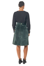 Atheno Skirt in Spruce Velvet