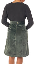Atheno Skirt in Spruce Velvet