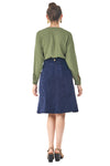 The Atheno Skirt in Midnight Corduroy by Field Day