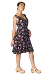 Sheet Dress in Black Herbal