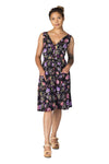 Sheet Dress in Black Herbal