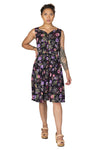 Sheet Dress in Black Herbal