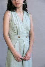 Winona Dress in Sage Linen