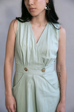 Winona Dress in Sage Linen