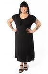 Tatiana Dress in Black Challis