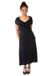 Tatiana Dress in Black Challis