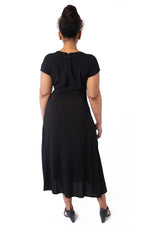 Tatiana Dress in Black Challis