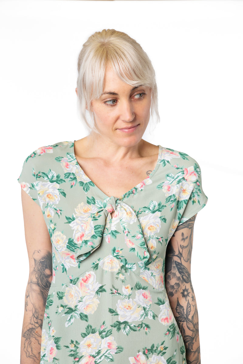 Tatiana Dress in Sage Floral