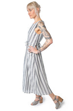 Rhiannon Dress in Stone Stripe