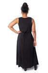 Rhiannon Dress in Black Challis