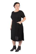 Ingrid Dress in Black Rayon