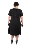 Ingrid Dress in Black Rayon