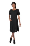 Ingrid Dress in Black Rayon