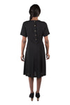 Ingrid Dress in Black Rayon