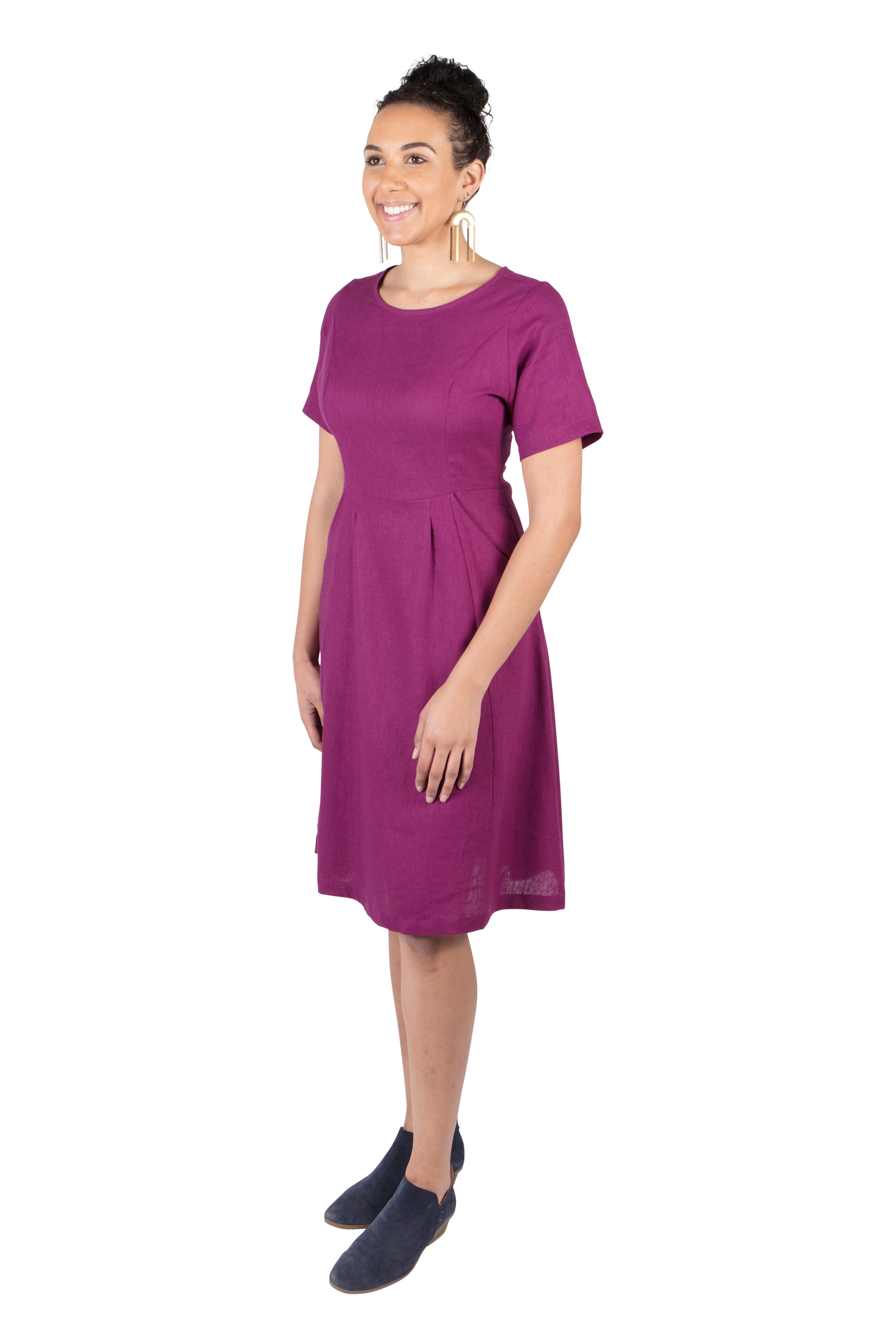 Ingrid Dress in Electric Violet by Field Day Apparel