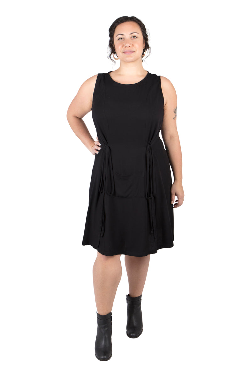 Tia Dress in Black Linen by Field Day L Tia Dress in Black Linen by Field Day L