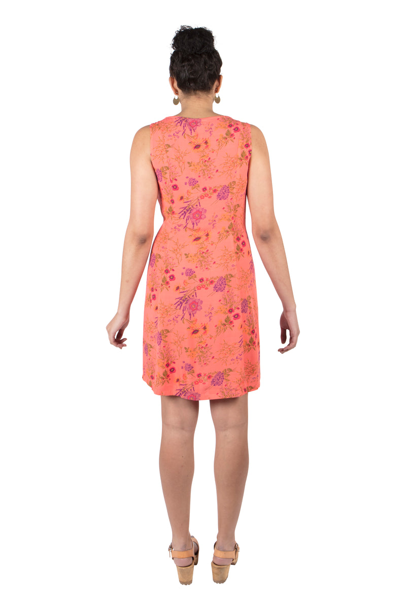 Tia Dress in Coral Floral